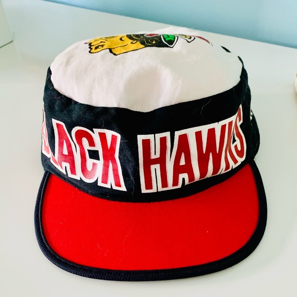 Vintage Other - Vintage 80’s Chicago Blackhawks Painter’s Cap NHL